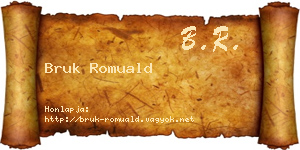 Bruk Romuald névjegykártya